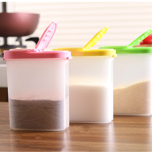 时尚炫彩椭圆形双盖家庭调味盒/储物盒250ml--绿色 生活创意礼品