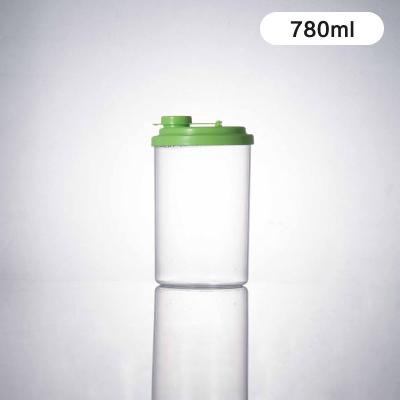 柱形五谷杂粮食品保鲜储物罐 密封罐--绿色（中号）