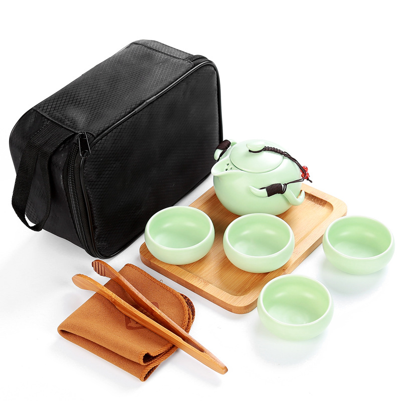 宋代名窑 定窑 一壶四杯一托一夹一巾 旅行茶具礼品套装 茶杯茶道文化礼盒定制
