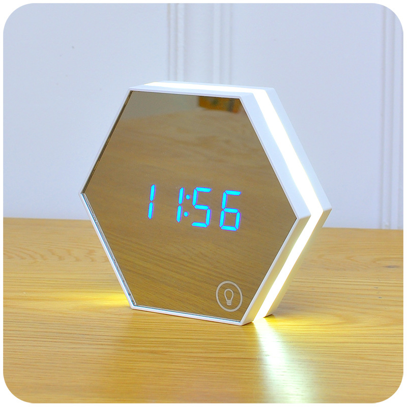 The Mirror镜像多功能闹钟镜子小夜灯 公司员工生日礼物