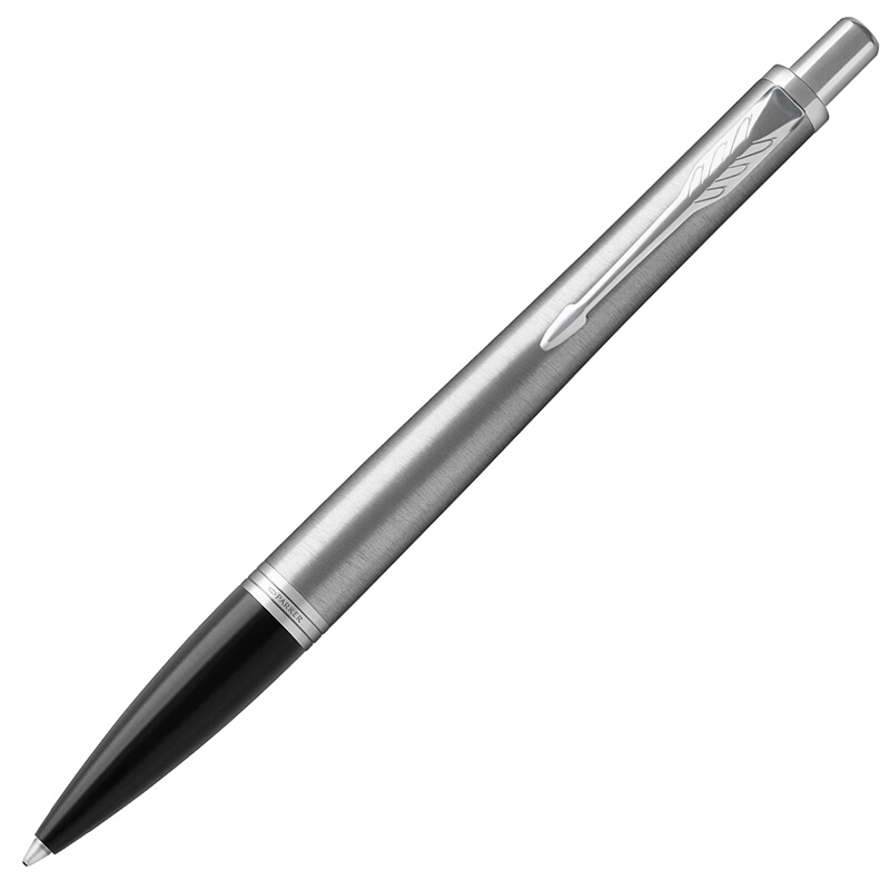 派克PARKER 经典都市金属银白夹原子笔 银色商务圆珠笔