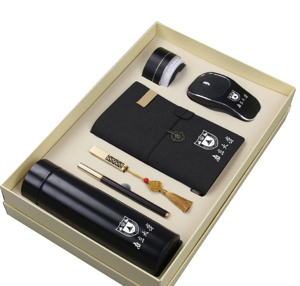 保温杯+音箱+鼠标+记事本+8GU盘+签字笔商务六件套礼盒套装 高档品质好礼 年会礼品定制