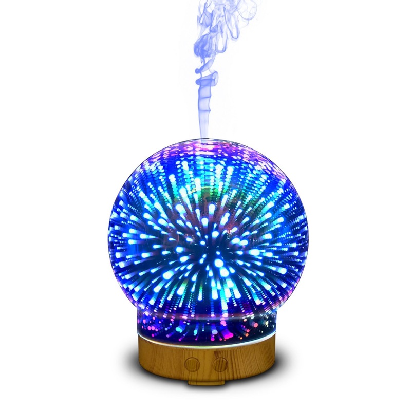 创意3D香薰机加湿器 七彩小夜灯 活动纪念品 桌面摆件