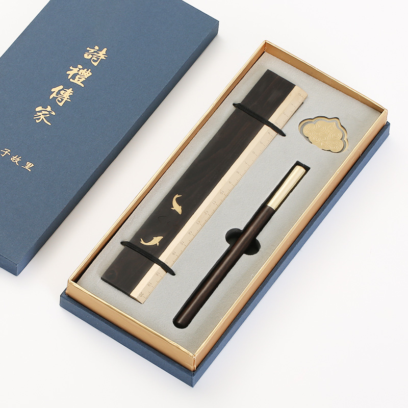高档商务男士红木签字笔书签 公司定制礼品送给顾客什么比较好?