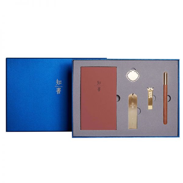 【知书】中国特色礼品古风办公礼物 签字笔定制纯铜U盘（5件套） 文化创意礼品