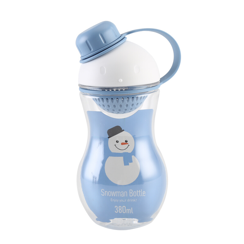 乐扣乐扣（Lock&Lock）雪人塑料水杯 迷你可爱便携随手杯  380ml 儿童学生小礼品