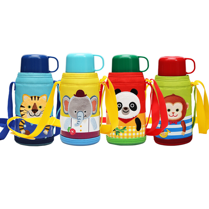 乐扣乐扣（Lock&Lock）带背包大容量双盖卡通儿童保温杯 550ML 创意小学生礼品