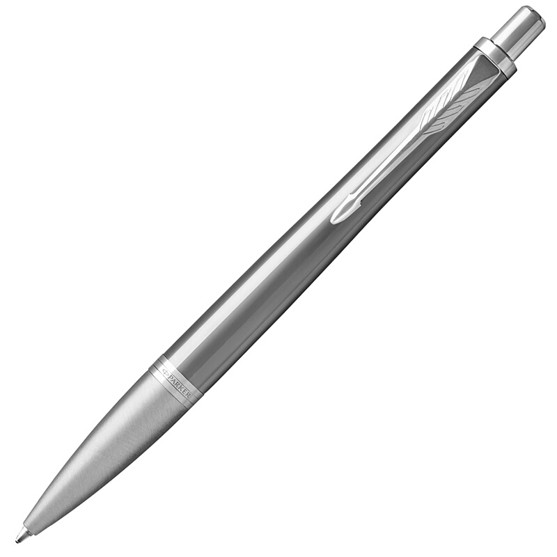 派克PARKER 豪华都市简影白夹原子笔 圆珠笔 企业定制礼品