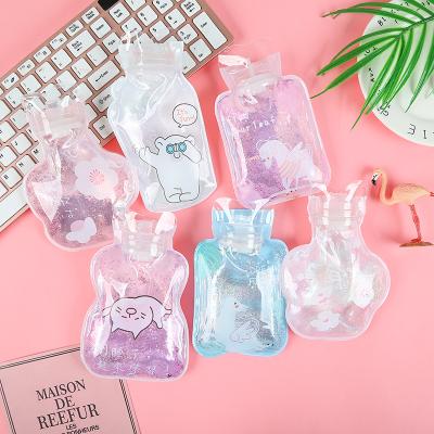 螺旋密封盖透明流沙款PVC热水袋--动物系列（单个装 100ml）