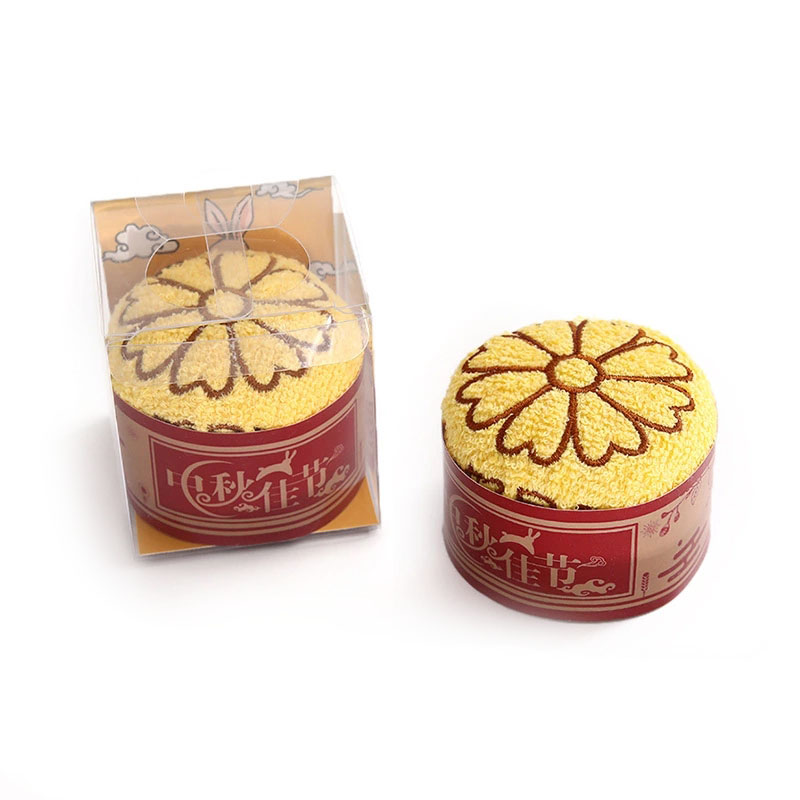 【单条装】中秋全棉毛巾礼品 好寓意好创意 花好月圆小毛巾 中秋节小礼品