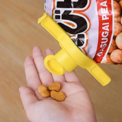 梵特防潮保鲜食品封口夹 大号出料嘴密封夹--黄色