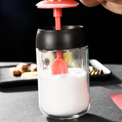 COCO可可勺盖一体调味罐 玻璃调味瓶250ml（珊瑚橙）