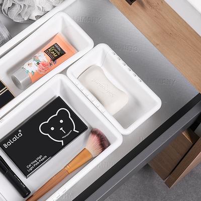 可伸缩抽屉分类收纳盒 餐具文具可组合整理盒--小号