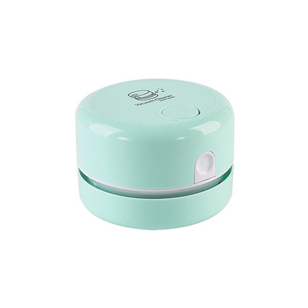 按键式便携桌面吸尘器  纸屑灰尘清洁器--绿色