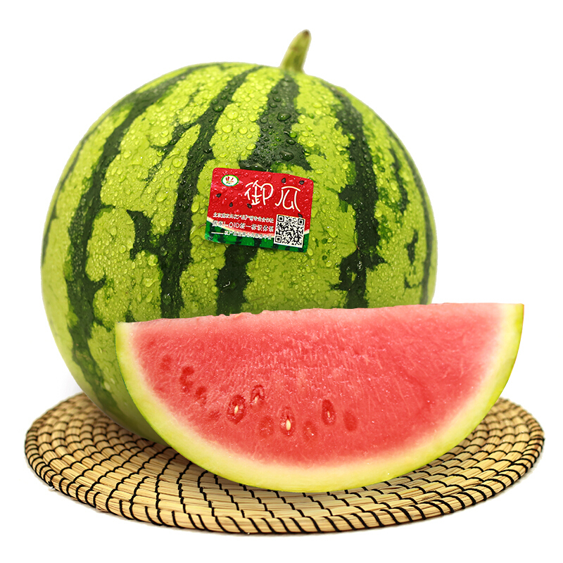 【京东伙伴计划—仅限积分兑换】御麒麟西瓜 1粒装 单果3kg以上