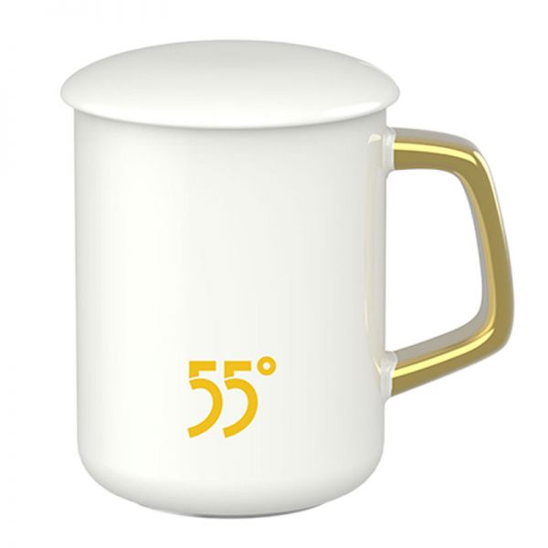 55度恒温杯暖心杯 自动加热陶瓷水杯马克杯  公司周年庆员工礼物