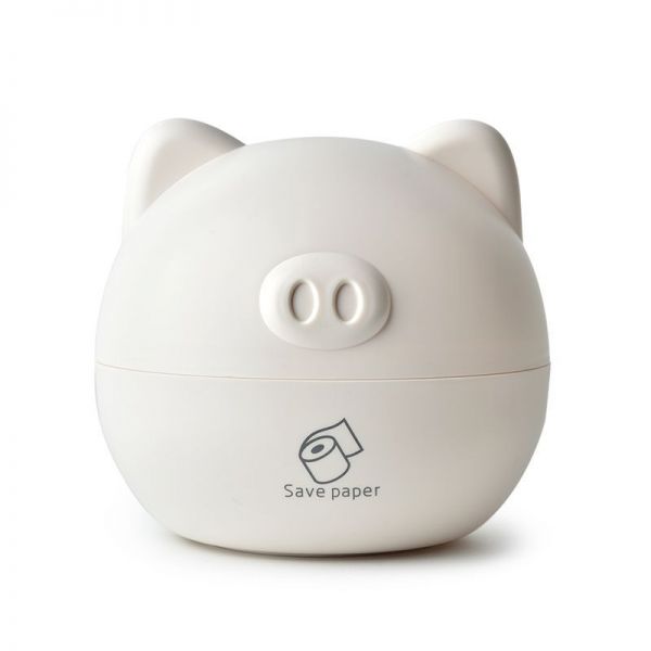 北欧小猪纸巾盒 抽纸盒—白色（RB553）新颖实用礼品