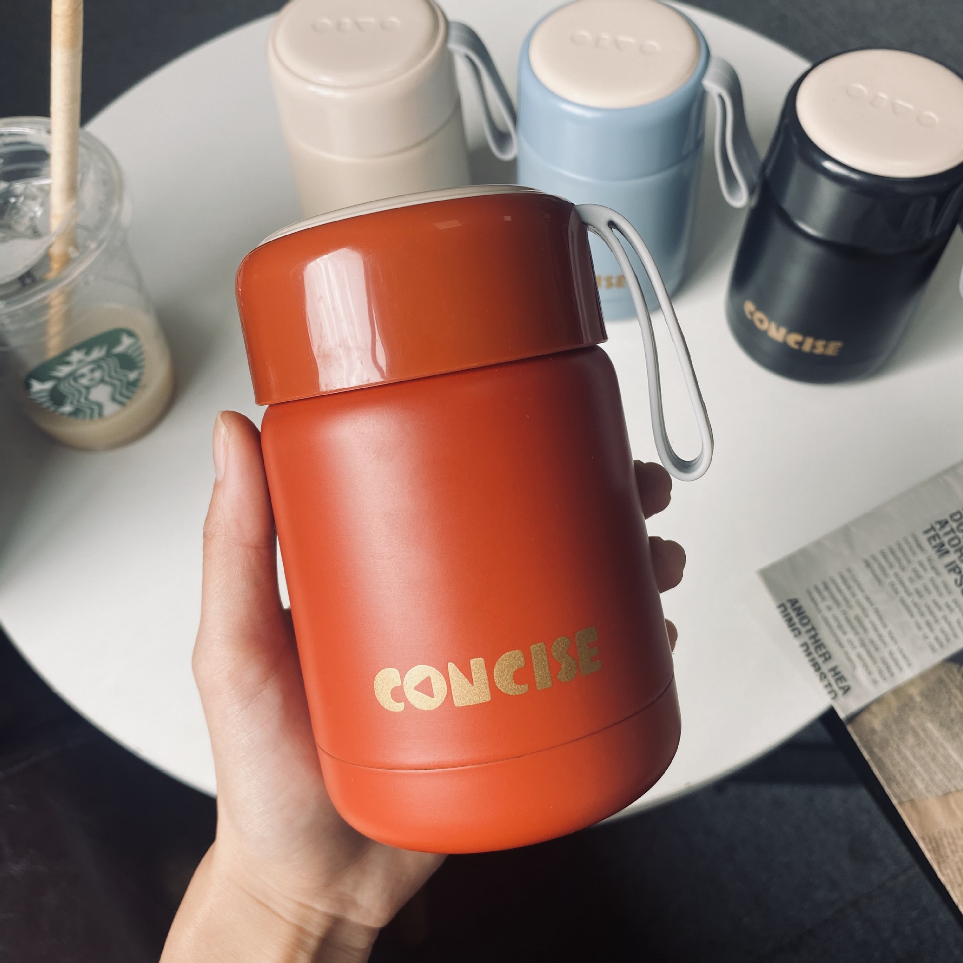 可爱上班族办公室焖烧杯 不锈钢保温杯手提户外便携小巧焖烧罐300ml 创意杯子