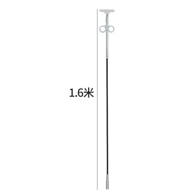 弹簧式4爪抓钩 下水道疏通器--灰色 160cm