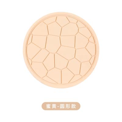 北欧风维诺防滑隔热垫 防烫锅垫杯垫--圆形 米色