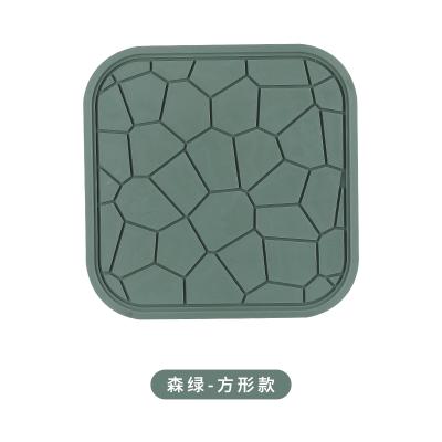 北欧风维诺防滑隔热垫 防烫锅垫杯垫--方形 绿色 