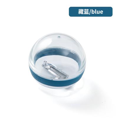 储存式果皮收纳削皮器 透明果蔬削皮刀--蓝色