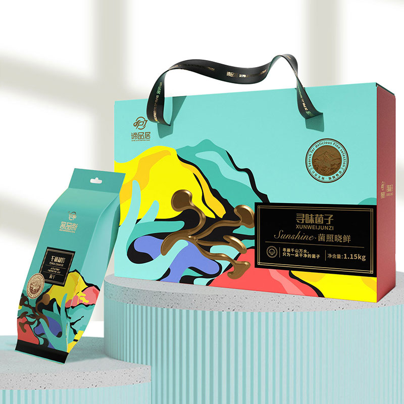 【菌照晓鲜】谛品居 2022年新年年货干菌礼盒 鲍鱼菇+ 笋茸+白灵菇+锁鲜平菇+若羌枣+蕨根粉组合套装 新年健康礼品