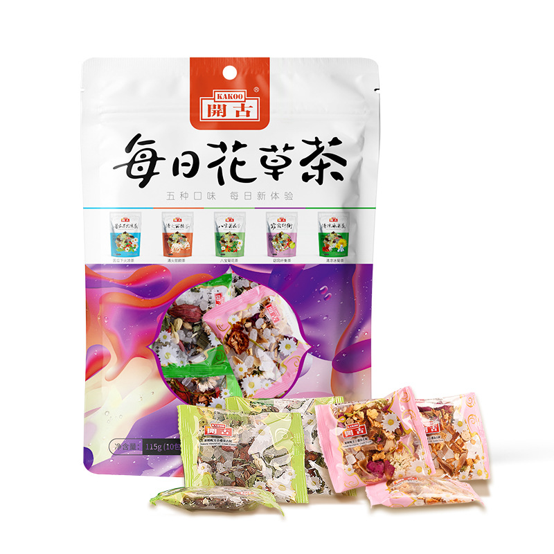 【每日花草茶】五种口味养生花草茶10包装 清凉下火八宝茶菊花茶