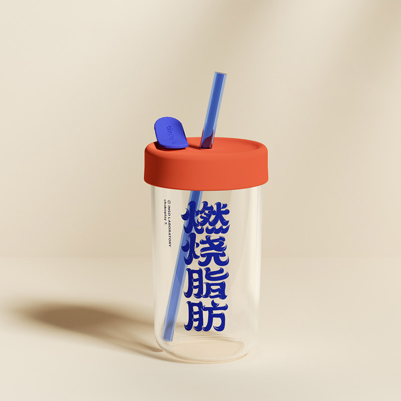 chako lab 网红玻璃杯燃烧脂肪水杯     创意礼品定制