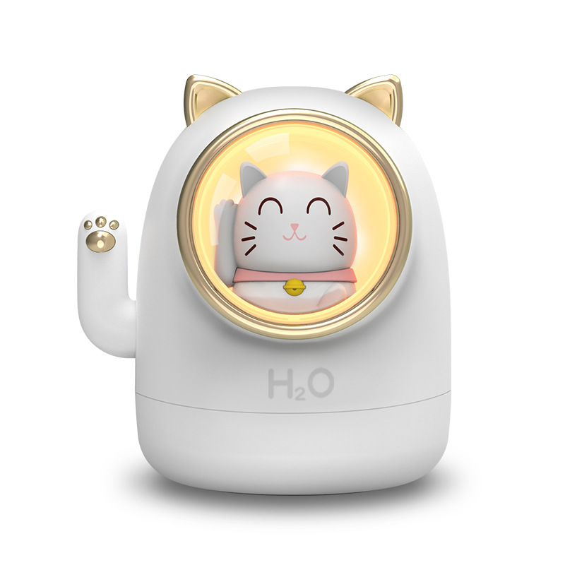 usb招财猫加湿器 家用办公卧室迷你香薰补水空气净化器 最吸引的奖品