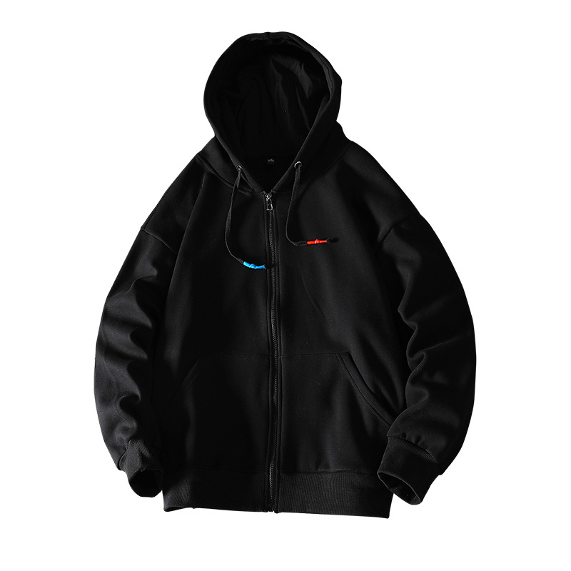 秋季休闲连帽开衫卫衣 重磅秋冬棒球服 logo定制