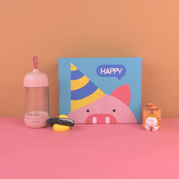 【盒礼搭】精美创意实用礼盒套装  酸奶杯+数据线+手环   活动礼品礼盒定制