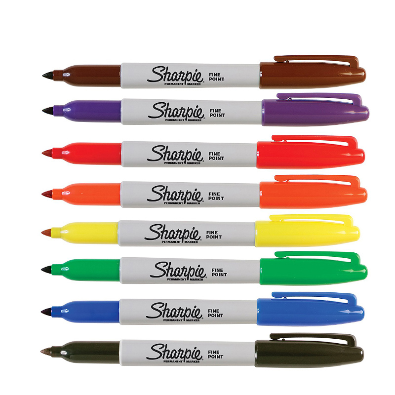 三福SHARPIE 精细无尘记号笔 防水速干安全无毒1.0mm子弹头马克笔 工业记号笔 实验室打点标记笔