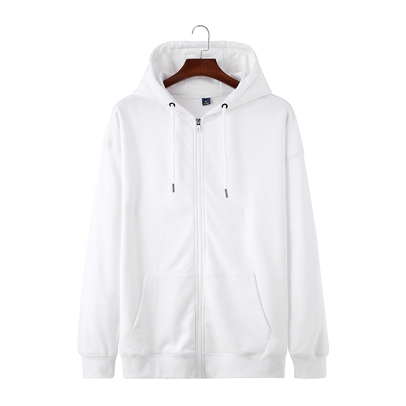 秋冬宽松拉链卫衣 开衫连帽工作服外套 logo定制
