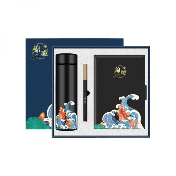 锦鲤特色三件套 数显杯+签字笔+笔记本 伴手礼有哪些