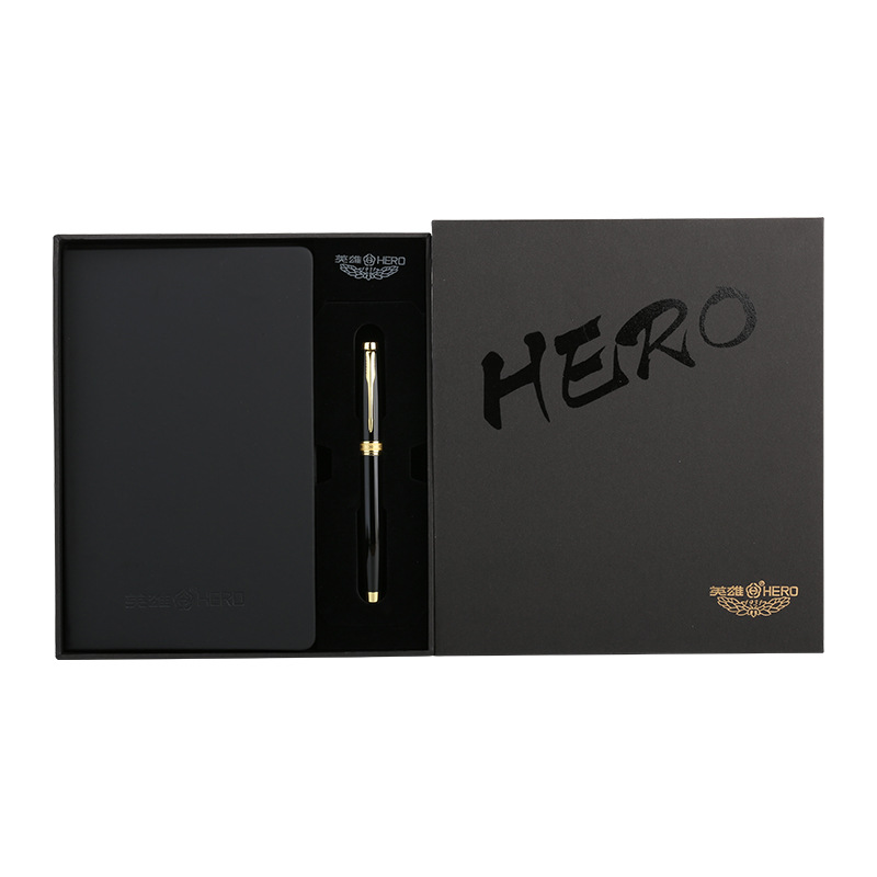 英雄（Hero）宝珠笔+A5笔记本礼盒两件套 商务礼品送什么合适