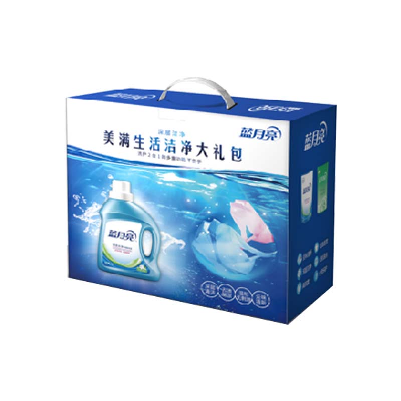 【蓝月亮】美满生活三件套装  茉莉洗衣液瓶1kg+ 茉莉洗衣液袋500g+柔顺剂500g  礼品套装