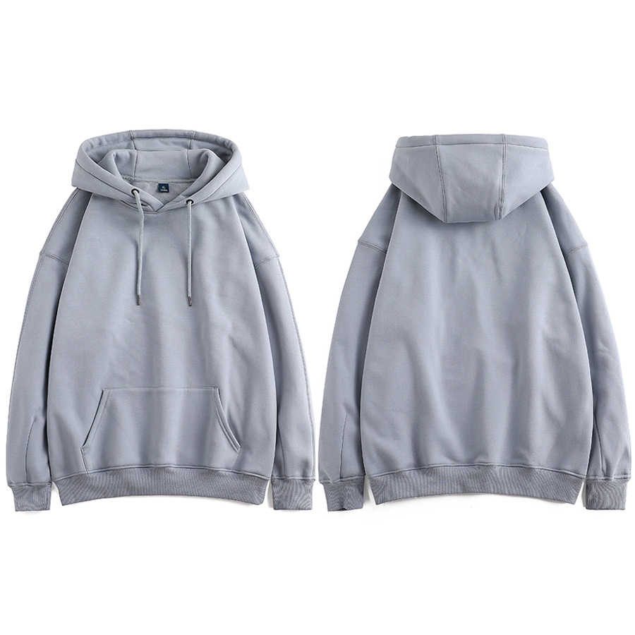 简约加绒落肩连帽卫衣 同学聚会服 工作服定制