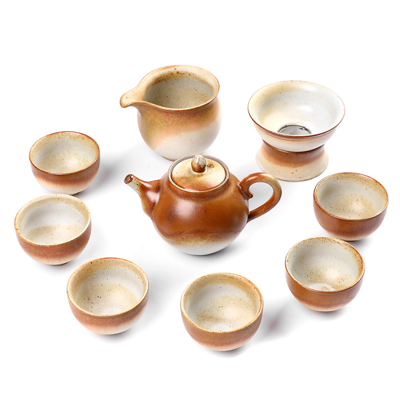 特色古朴粗陶功夫茶具 实用办公陶瓷茶壶茶杯礼品套装 商务礼品有哪些