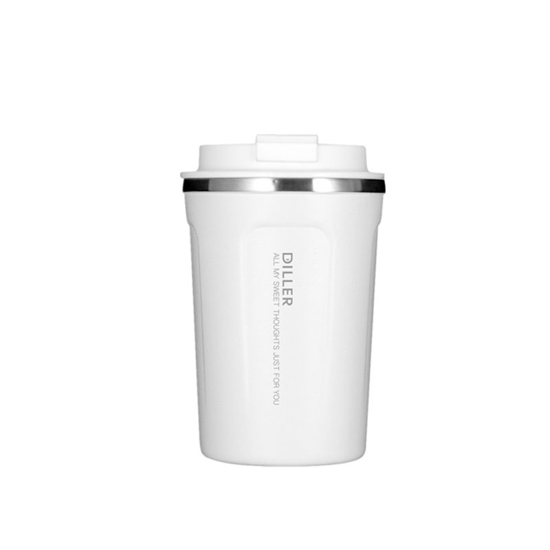 车载咖啡杯 双层真空304不锈钢保温杯子350ml 公司活动个性奖品