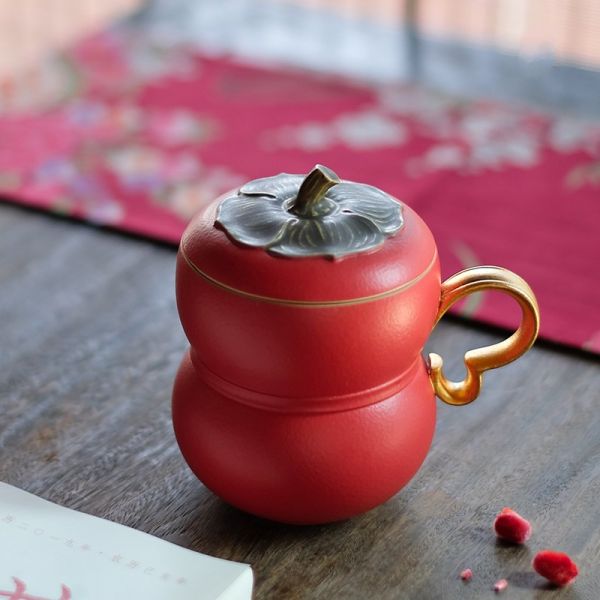 万仟堂（Edenus）简约带盖创意事事如意茶杯 大容量随手马克杯 展会礼品