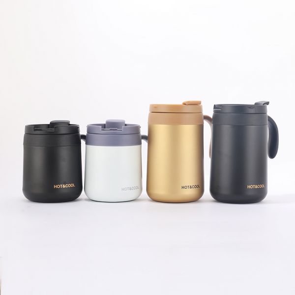 不锈钢保温咖啡杯  350/500ml办公室咖啡杯水杯  员工福利礼品