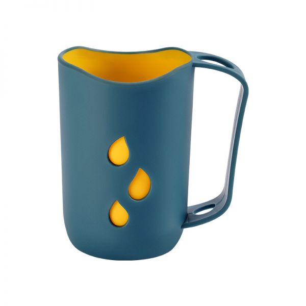 创意带手柄漱口杯 塑料撞色刷牙杯 展会礼品