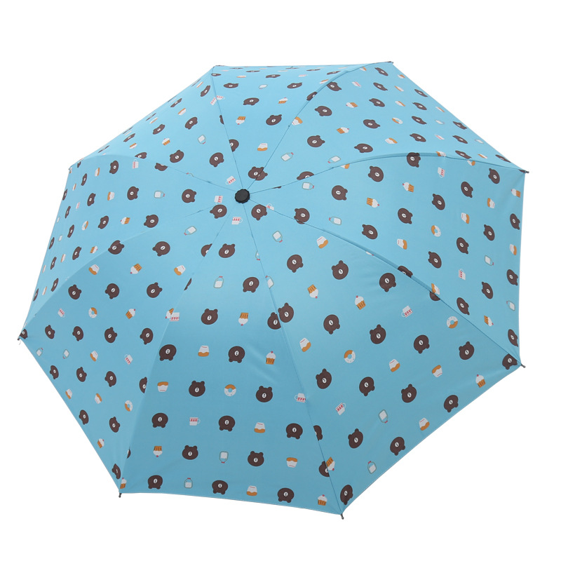 【印花小熊】防晒防雨晴雨伞 两用黑胶伞 夏日活动奖品