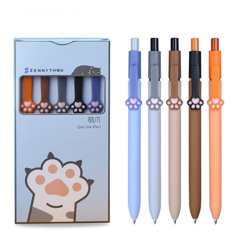 赞仕（ZENNYTH）可爱猫咪萌爪减压黑色中性笔    创意活动小礼品