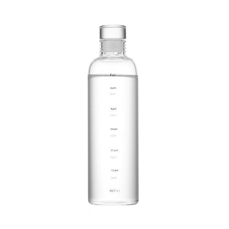 时间刻度随手杯  500/750ml耐高温透明玻璃杯  员工活动礼品