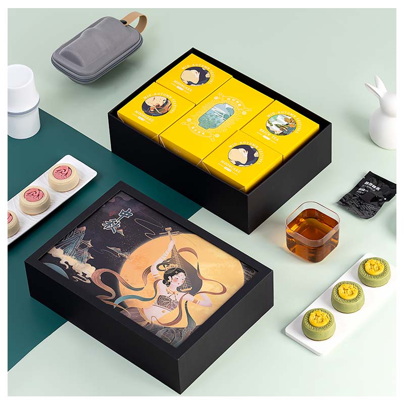 【游园晓梦 】2022中秋创意礼盒 茶具套装+茶包*10+月饼*6 中秋节送什么