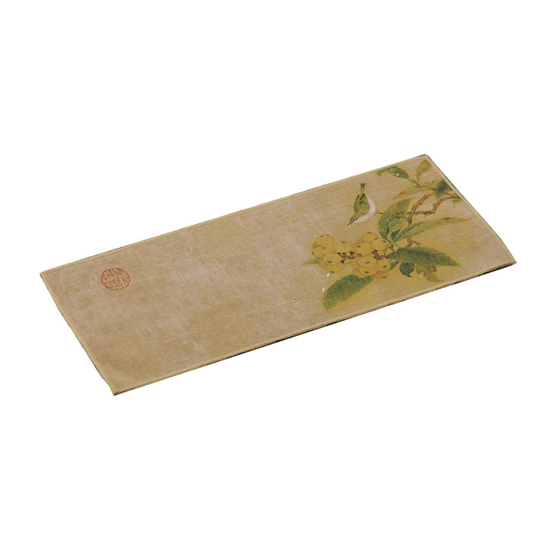麂皮绒国画茶巾 吸水高档彩绘茶巾 特色小礼品