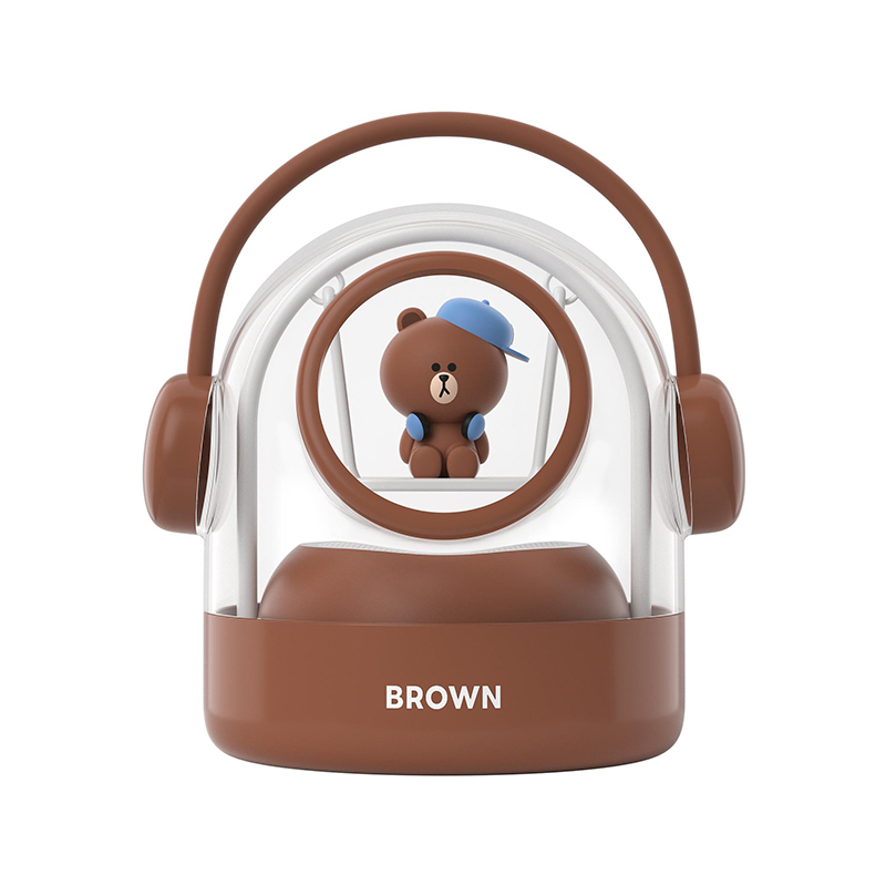 LINE FRIENDS 布朗熊荡秋千蓝牙音箱 创意小巧音箱礼品 入职周年礼品