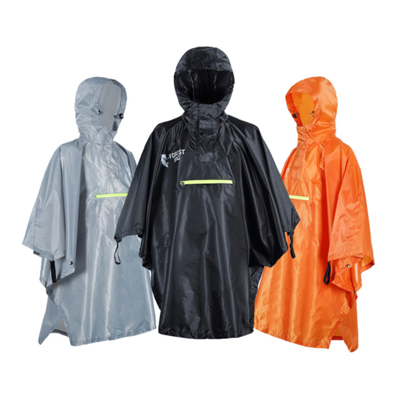 户外登山徒步骑行运动雨披 防潮防雨耐磨压胶雨衣 户外礼品